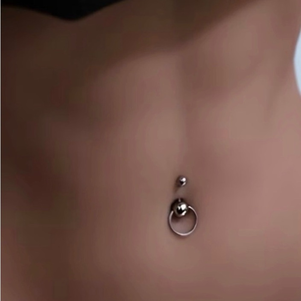 14 gauge stainless steel  Belly Button Ring -  Navel Jewelry